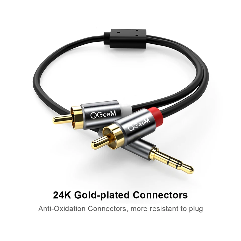 QGeeM RCA Cable 2RCA to 3.5 Au - огляд і ціна Home Cinema Tv