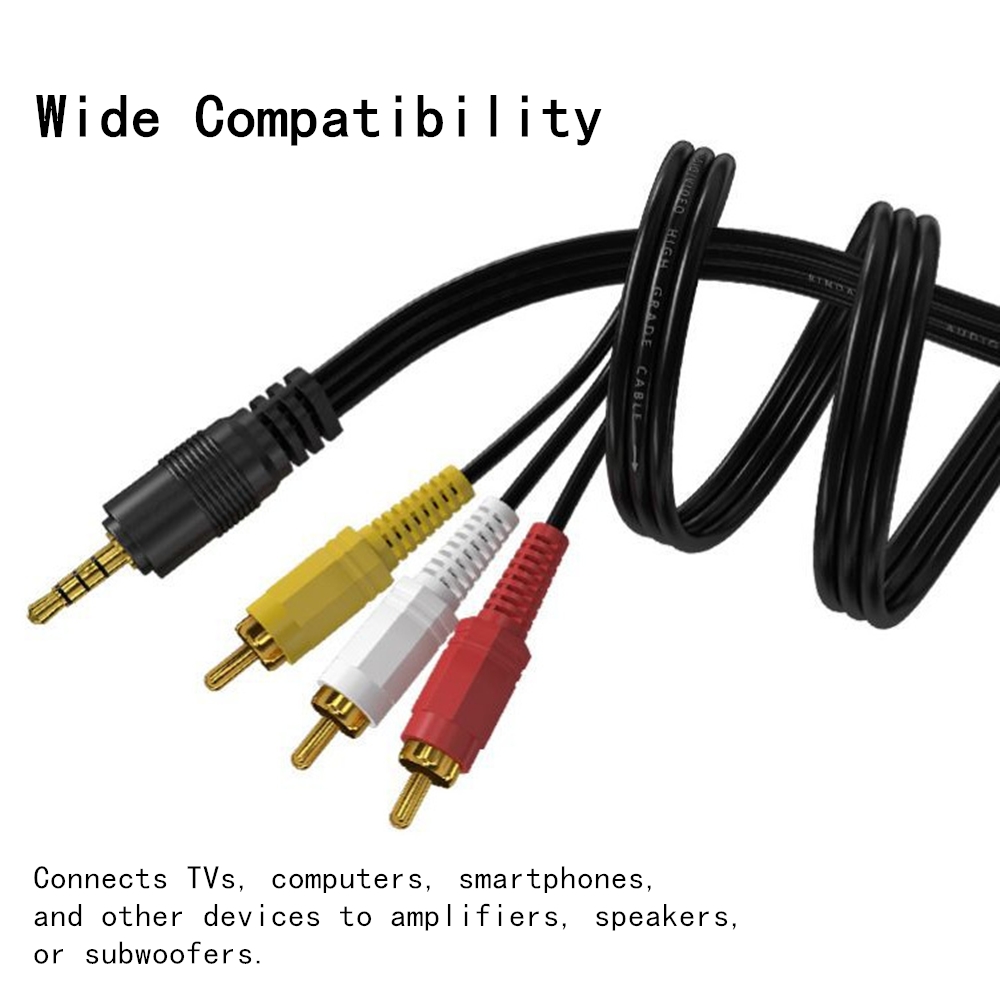 3.5mm to 3 RCA Audio Video Cab - огляд і ціна Home Cinema Tv